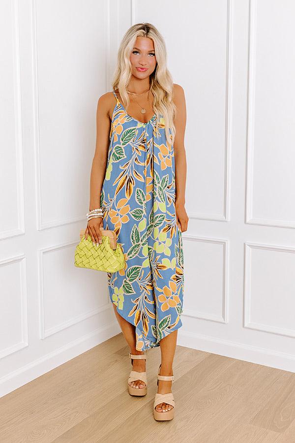 Impressions Vacay State Of Mind Jumpsuit in Airy Blue