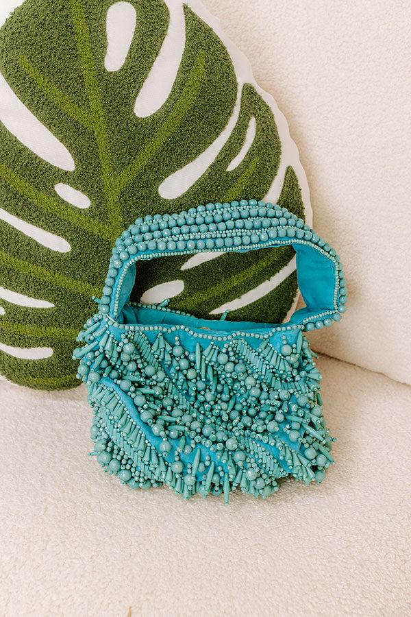 Impressions Vacay Vibes Embellished Purse in Turquoise