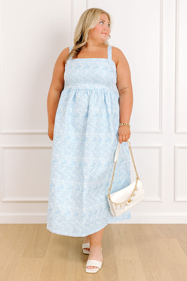 Impressions Veranda Brunch Floral Jacquard Midi Dress Curves