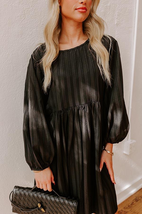 Impressions Vermont Stroll Stripe Mini Dress In Black