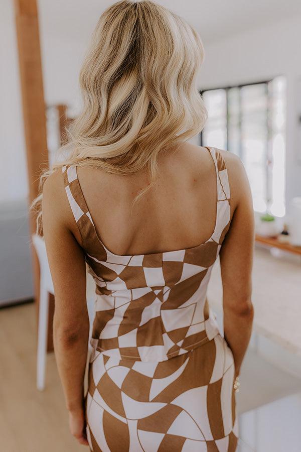 Impressions Versailles Vogue Satin Top In Chocolate