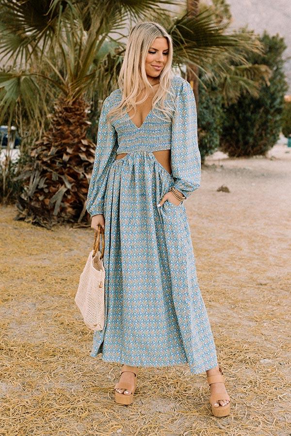 Impressions Very Confident Cut Out Midi In Ocean Blue