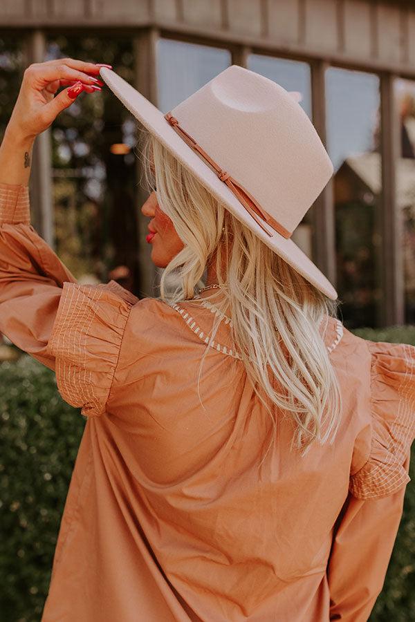 Impressions Vineyard Breeze Felt Fedora In Warm Taupe