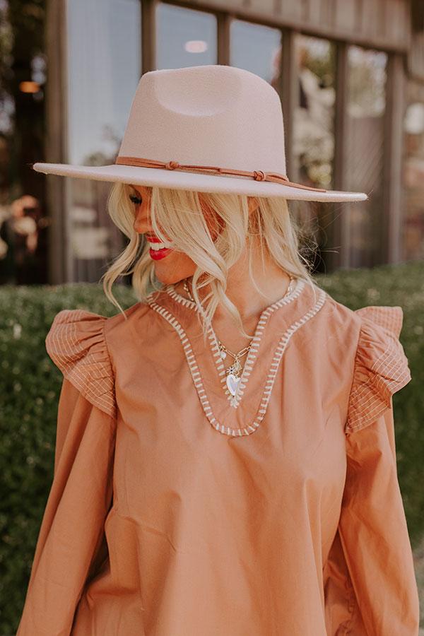 Impressions Vineyard Breeze Felt Fedora In Warm Taupe