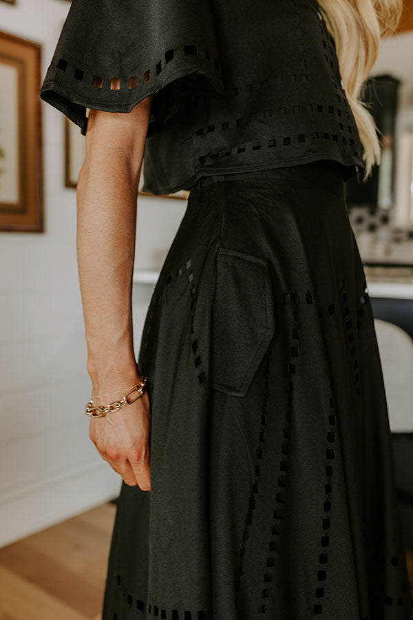 Impressions Vineyard Cutie High Waist Cut Out Maxi Skirt