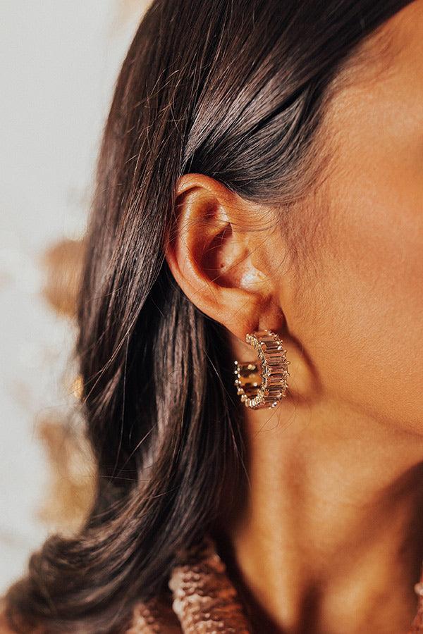 Impressions Vineyard Holiday Hoop Earrings In Champagne