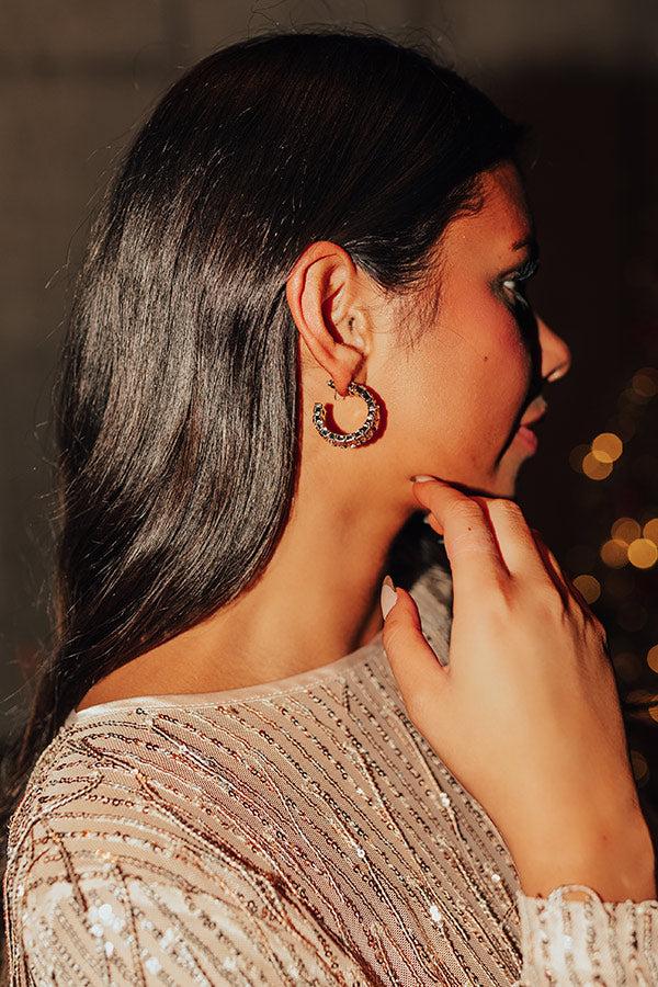 Impressions Vineyard Holiday Hoop Earrings in Champagne