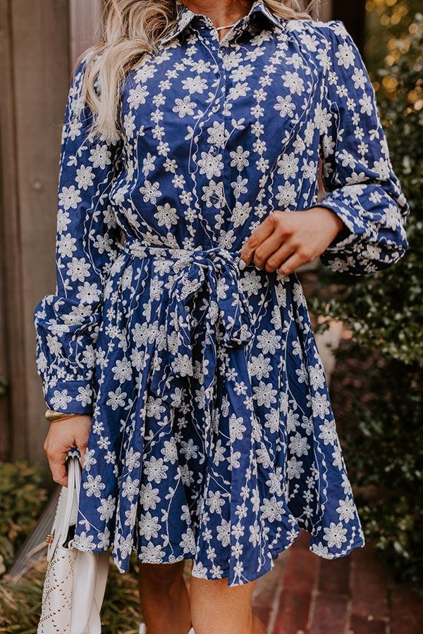 Impressions Vino For Two Floral Embroidered Mini Dress