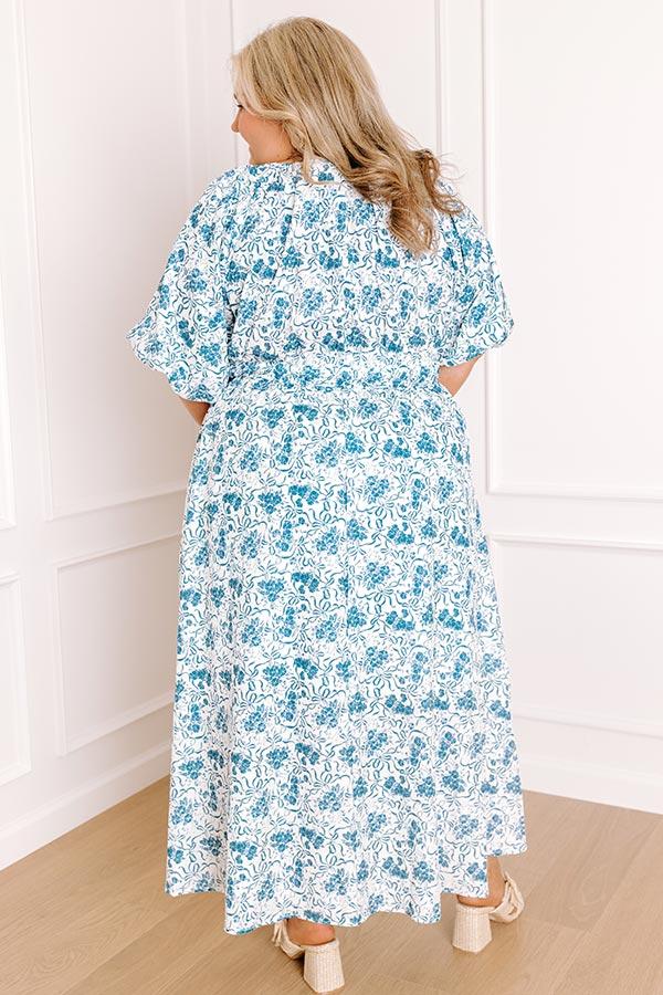 Impressions Vintage Garden Floral Maxi Dress Curves