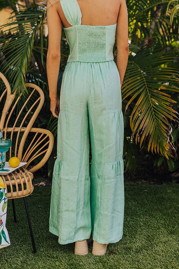 Impressions Viva La Travel High Waist Wide Leg Pants In Mint