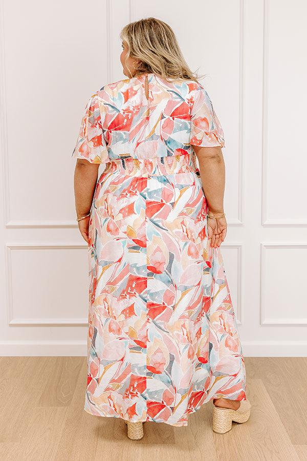 Impressions Vivid Vision Watercolor Maxi Dress Curves