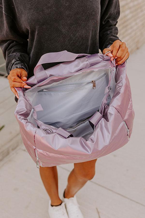 Impressions Weekend Getaway Puffer Tote In Lavender