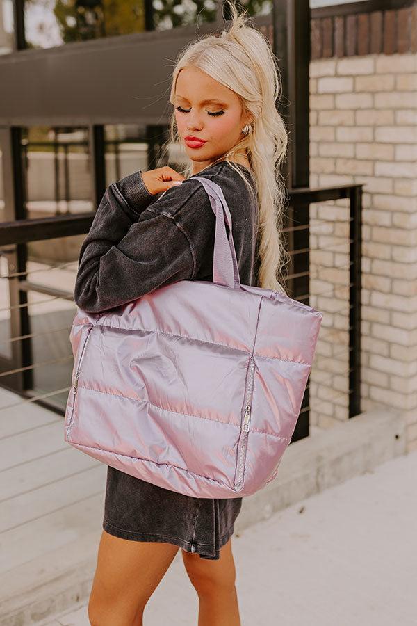 Impressions Weekend Getaway Puffer Tote in Lavender