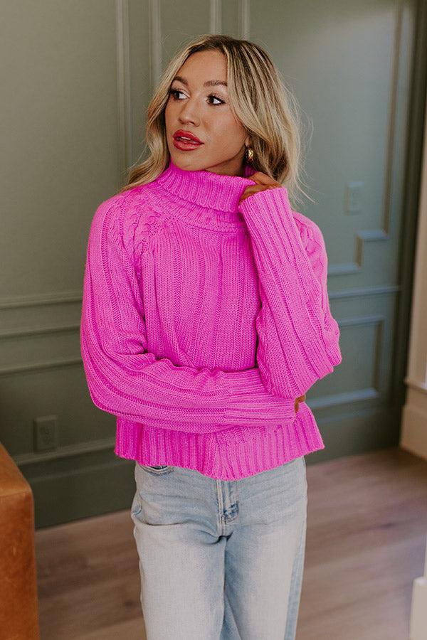 Impressions Wide Open Spaces Knit Sweater In Violet