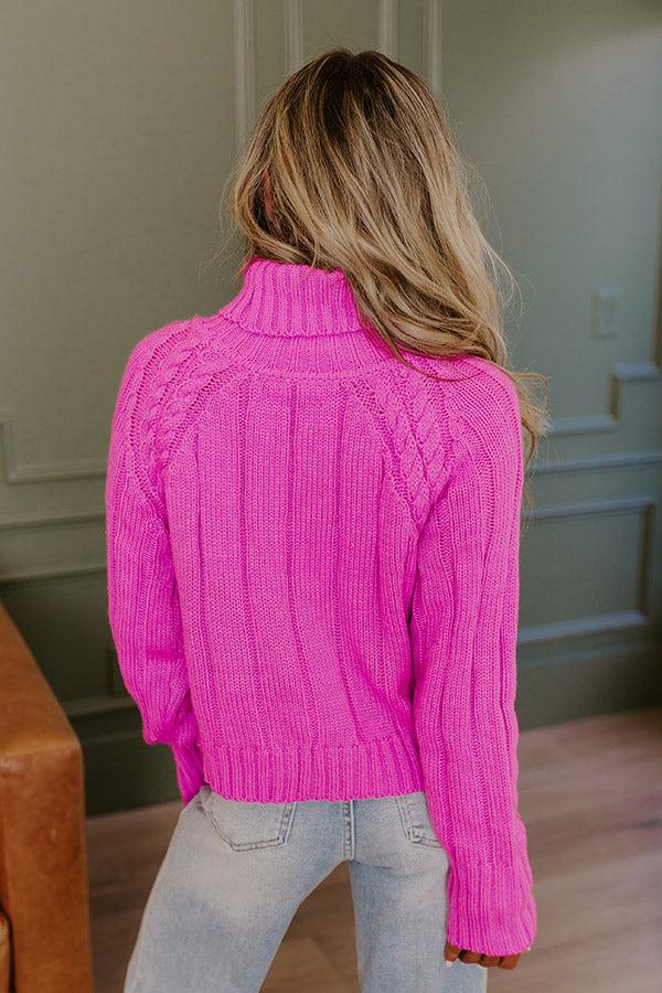 Impressions Wide Open Spaces Knit Sweater In Violet
