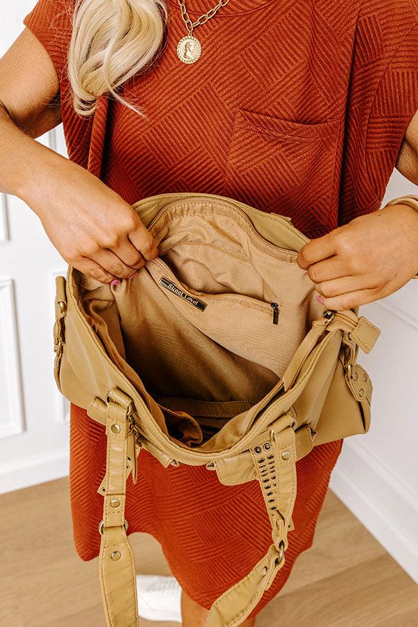 Impressions Wisteria Avenue Faux Leather Tote In Khaki