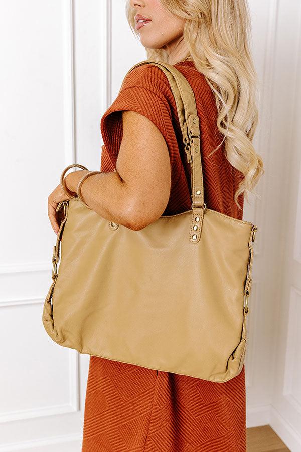 Impressions Wisteria Avenue Faux Leather Tote In Khaki