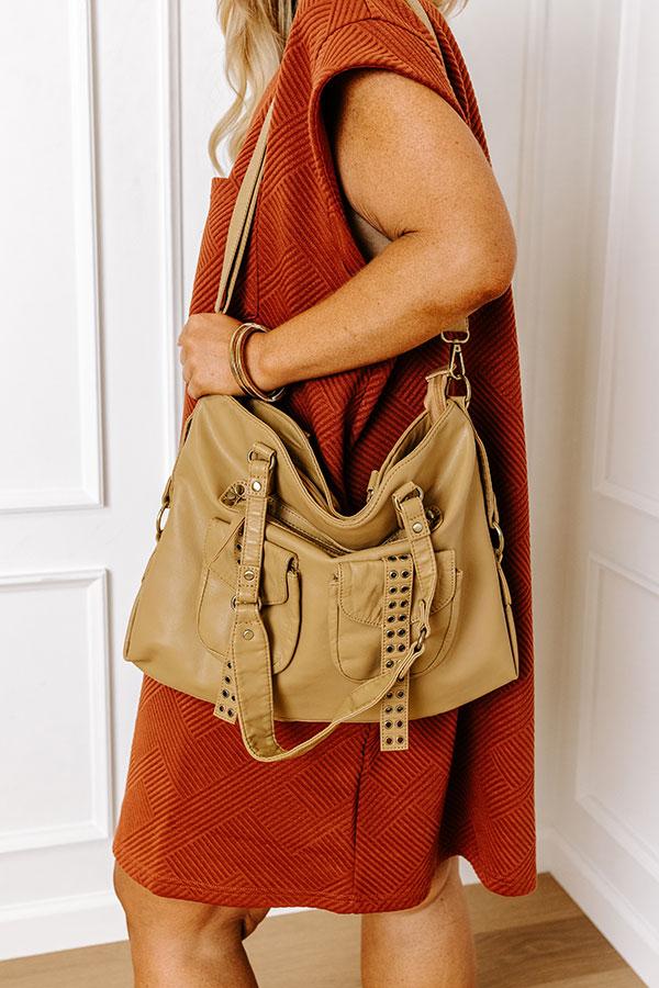 Impressions Wisteria Avenue Faux Leather Tote In Khaki