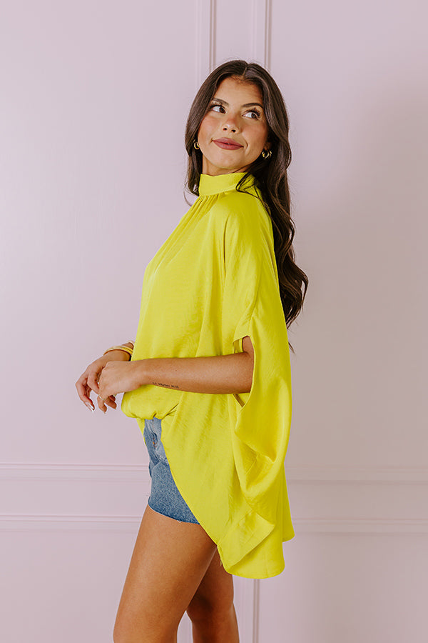 Impressions With You Always Shift Top In Chartreuse