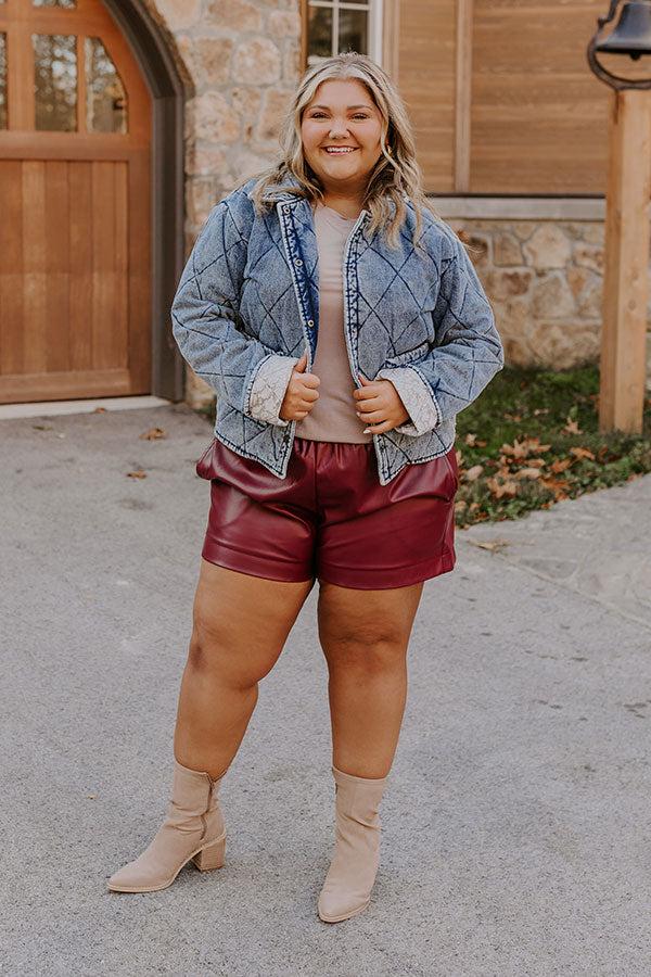 Impressions Woodland Walks Denim Quilted Jacket Curves