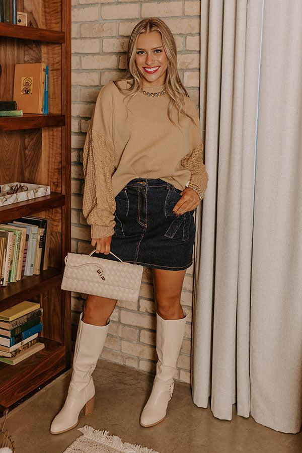 Impressions Wrapped Around Your Finger Sweater in Khaki