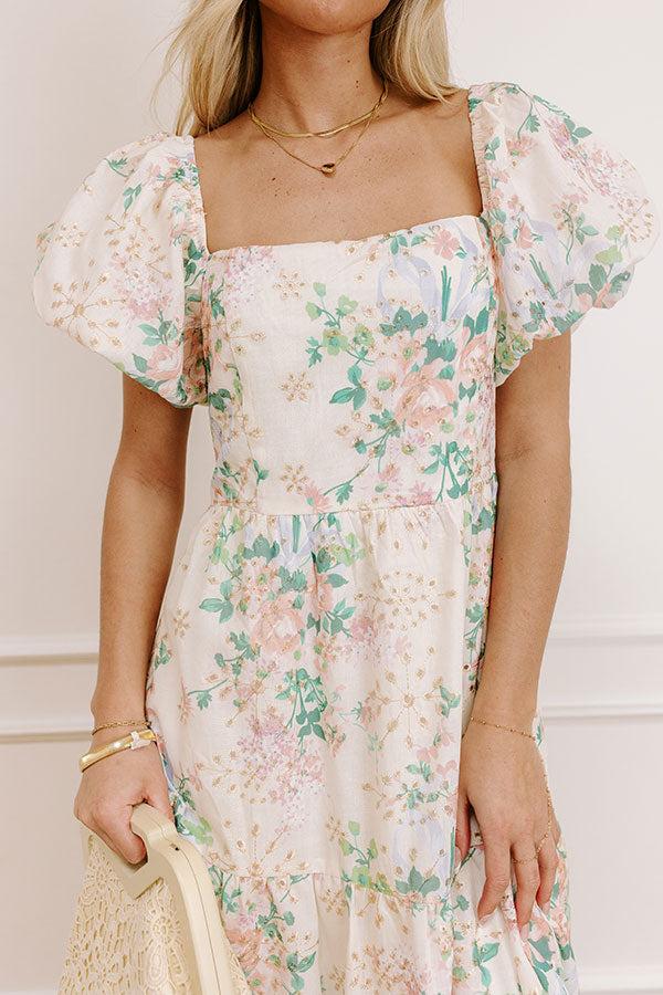 Impressions Wrapped In Romance Eyelet Floral Maxi Dress
