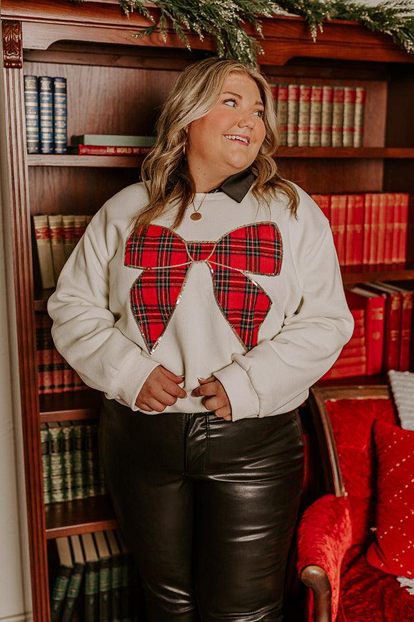 Impressions Wrapping Presents Embroidered Sweatshirt Curves