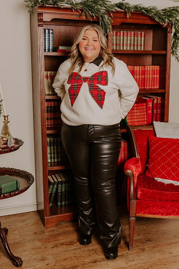 Impressions Wrapping Presents Embroidered Sweatshirt Curves